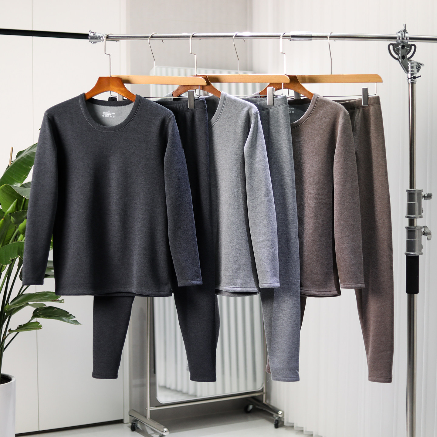 一触即暖！双层加厚锁温！秋冬男士加绒保暖亲肤圆领内衣秋裤套装