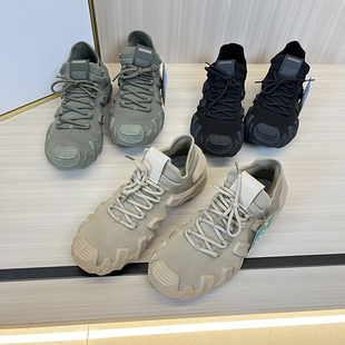 飞织鞋面！橡胶软底！春夏男透气一脚蹬透气散热袜子鞋运动休闲鞋