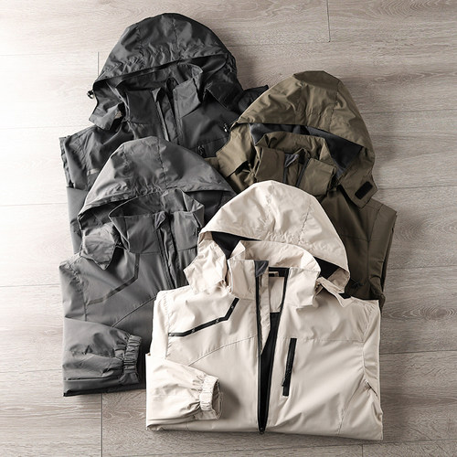 户外防风防水透气冲锋夹克外套