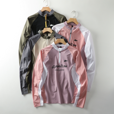 户外轻量速干透气半拉链骑行服男