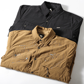 宽松廓形 式 90白鸭绒 防泼水翻领衬衫 羽绒外套 男士 机能轻工装