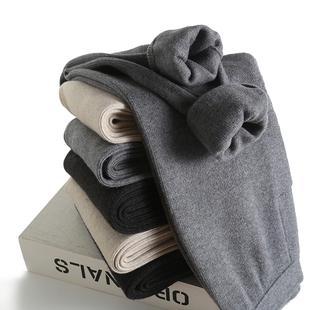 密实保暖亲肤！超细羊毛+羊绒混纺！冬季情侣纯色针织打底裤秋裤