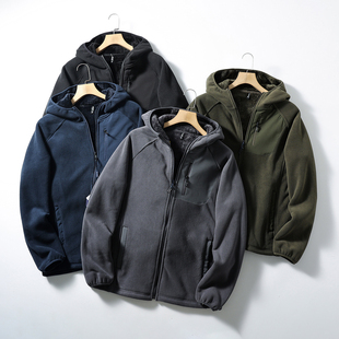 双重保暖!蓄热摇粒绒!内里仿羊羔绒加厚!秋冬男士连帽夹克外套