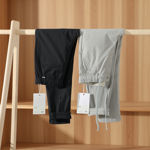 立体剪裁 松紧腰直筒通勤休闲裤 舒适百搭 男士 潮 秋季 日系简约