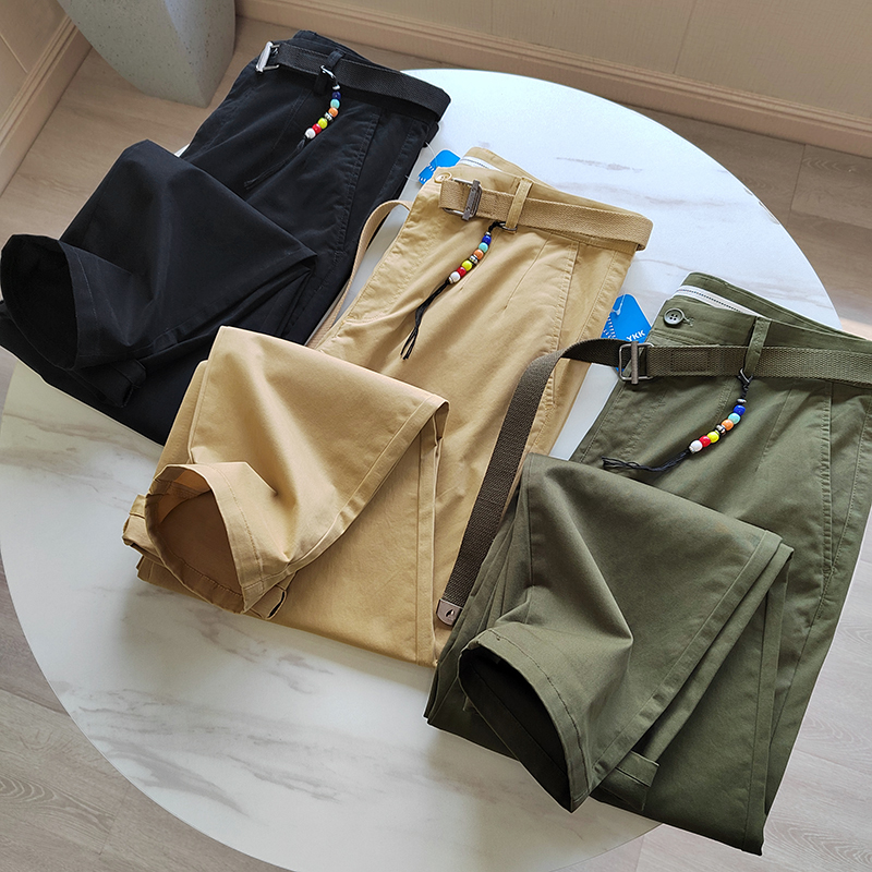 春秋上身帅炸美式工装直筒休闲裤
