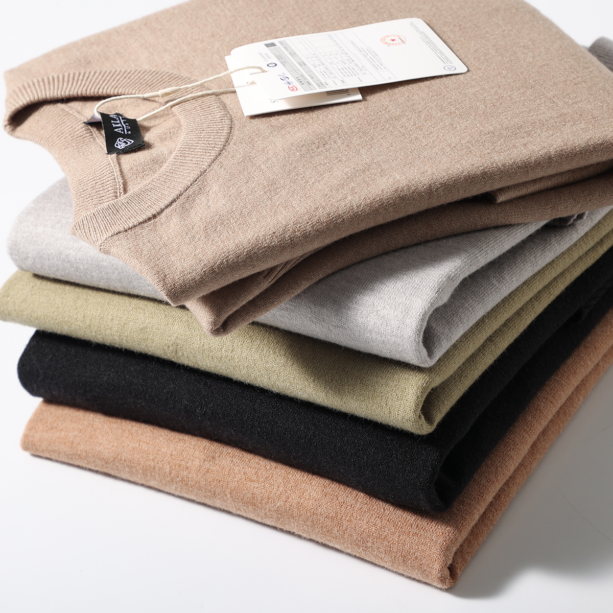 温润软糯山羊绒羊毛混纺针织衫男