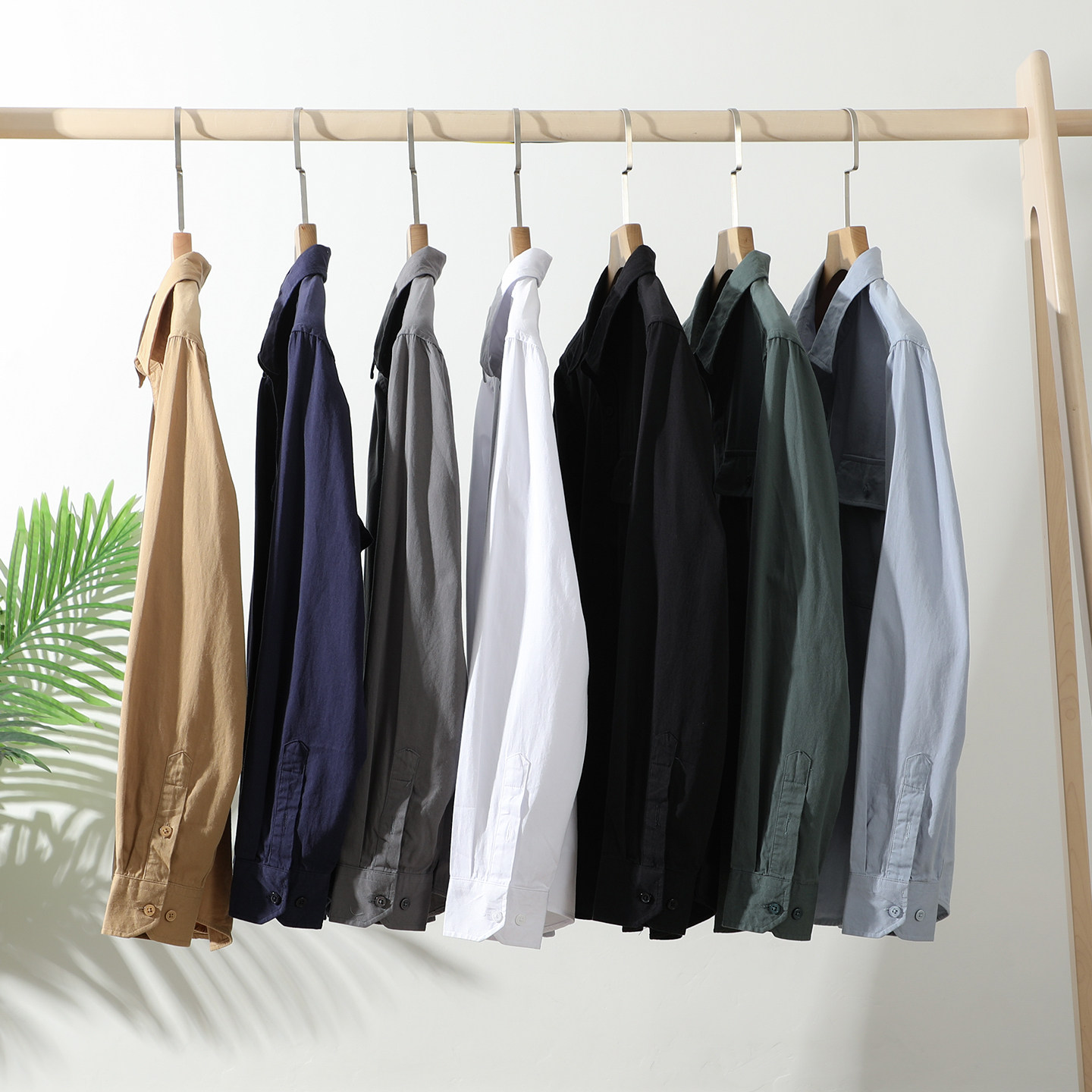 复古轻工装！翻盖单口袋！秋季新款男士翻领通勤休闲全棉长袖衬衫,男装,衬衫,淘宝优惠券,粉丝福利购,淘宝优惠卷