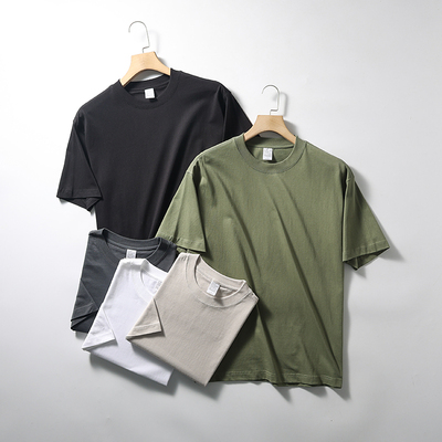 亲肤舒适长绒棉落肩打底短袖T恤