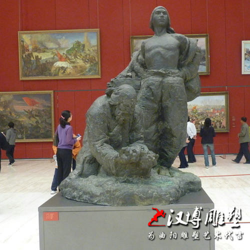 红军革命风部队景观人物雕塑