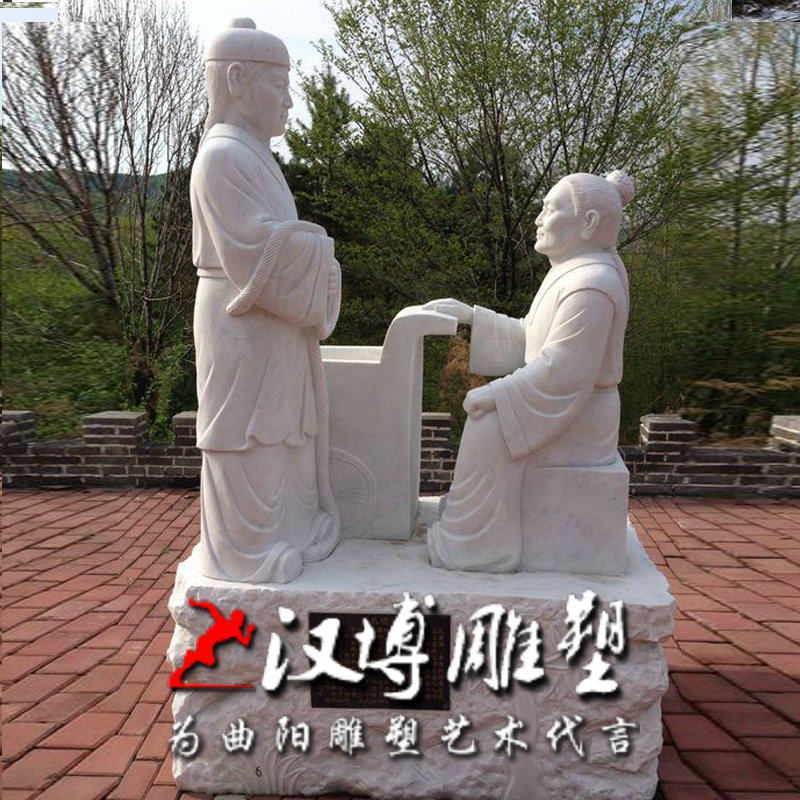 鹿乳奉亲二十四孝人物石雕汉白玉雕刻园林雕塑公园小区城市装饰