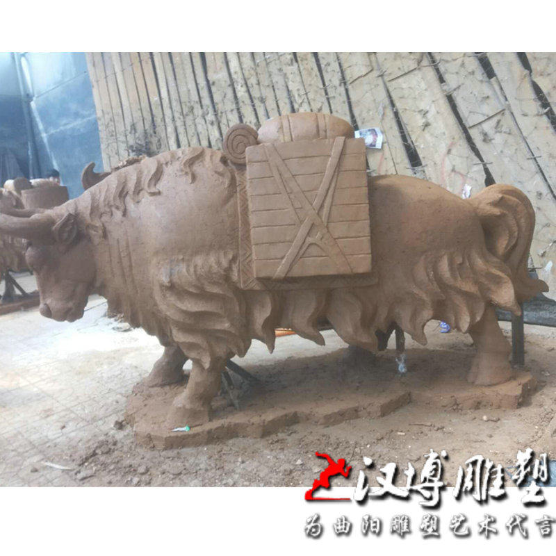 牦牛雕塑动物雕塑泥塑模型雕塑玻璃钢雕塑制作户外城市景观雕塑