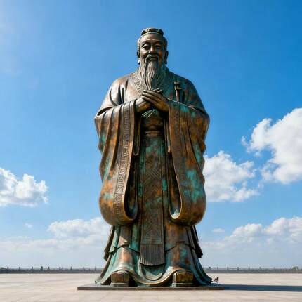大型文化广场公园人物雕塑定制铸铜名人历史孔子雕像景区雕像制作