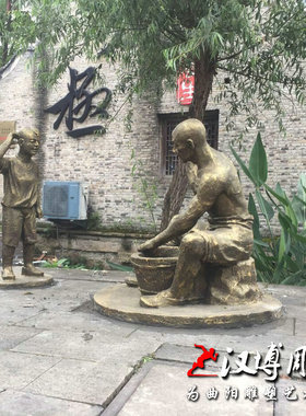 玻璃钢公园景观民俗小孩人物雕塑