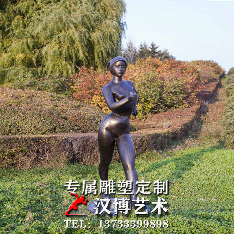 玻璃钢女子跑步人物雕像铸铜人物铜雕运动雕塑定制公园小区雕像