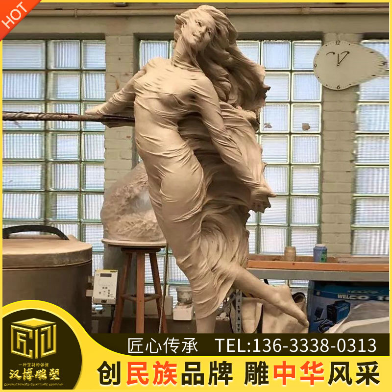 美女雕塑泥塑模型铜雕人物摆件城市景观园林户外广场室内摆放雕塑