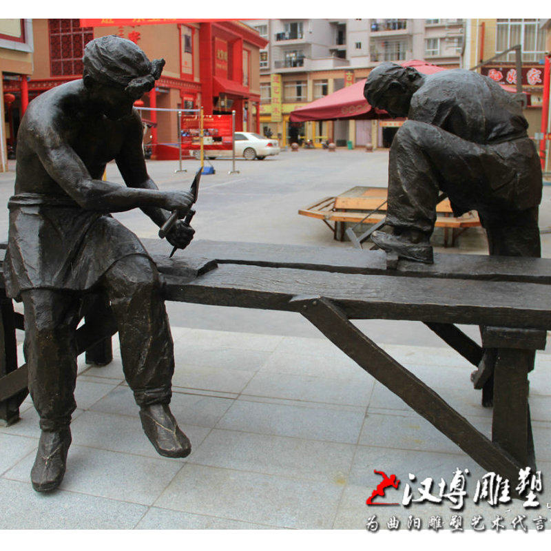 工艺民俗玻璃钢公园景观人物雕塑