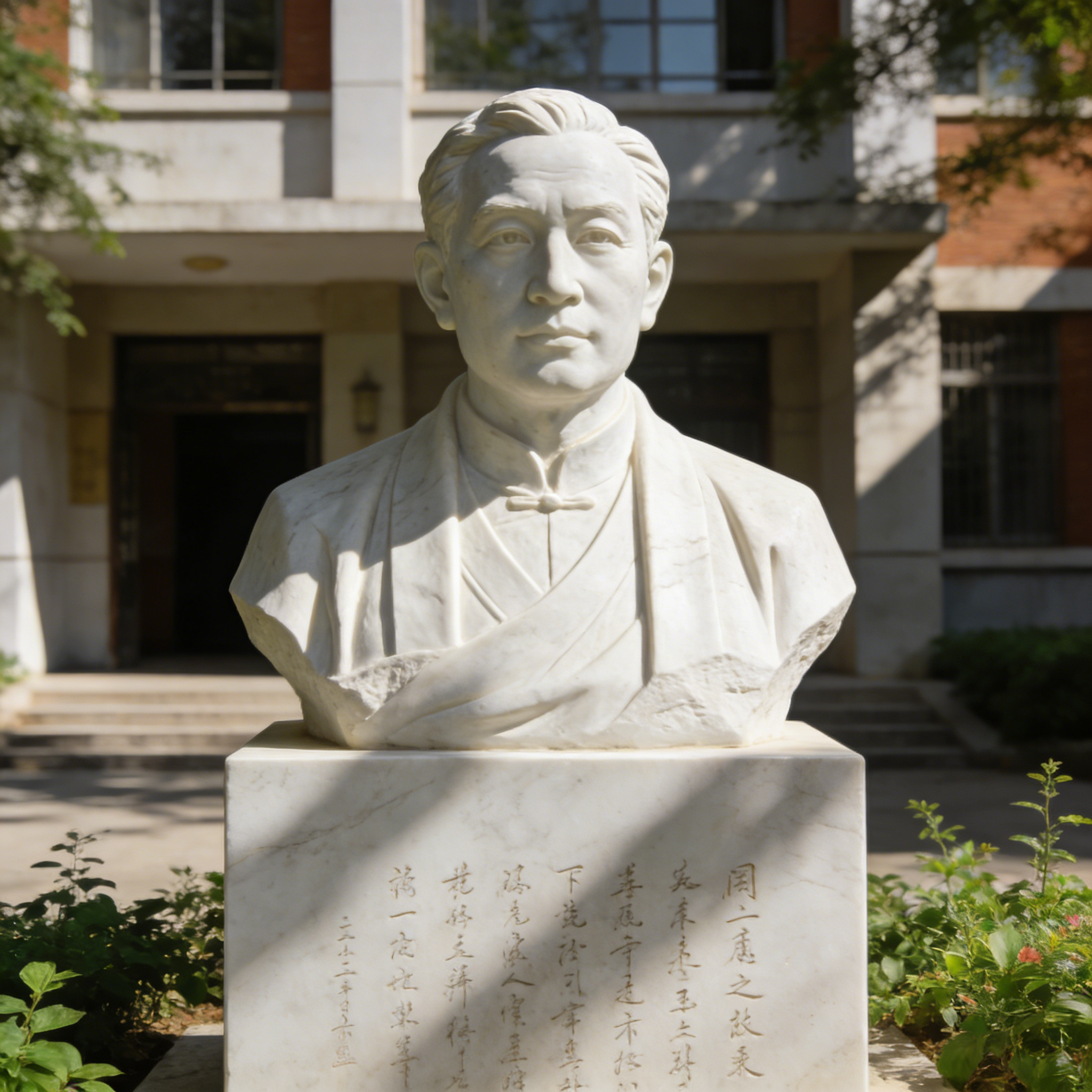 大型石雕人物雕像名人伟人肖像定制校园广场半身胸像全身像雕塑