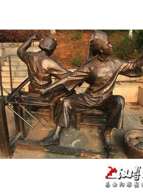 民俗玻璃钢大型公园景观人物雕塑