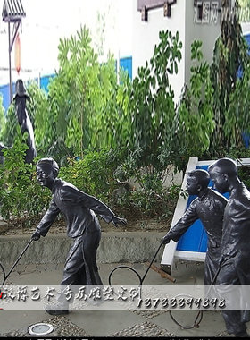 户外大型景观玻璃钢人物雕塑