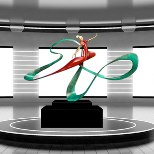 城市广场大型仙女飞天雕塑园林景观艺术品摆件户外不锈钢创意塑像