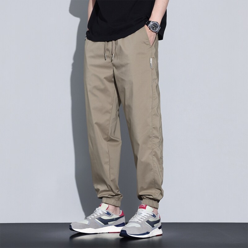 Kuvine秋季户外登山冲锋工装休闲裤男款春秋款束脚九分运动裤子男