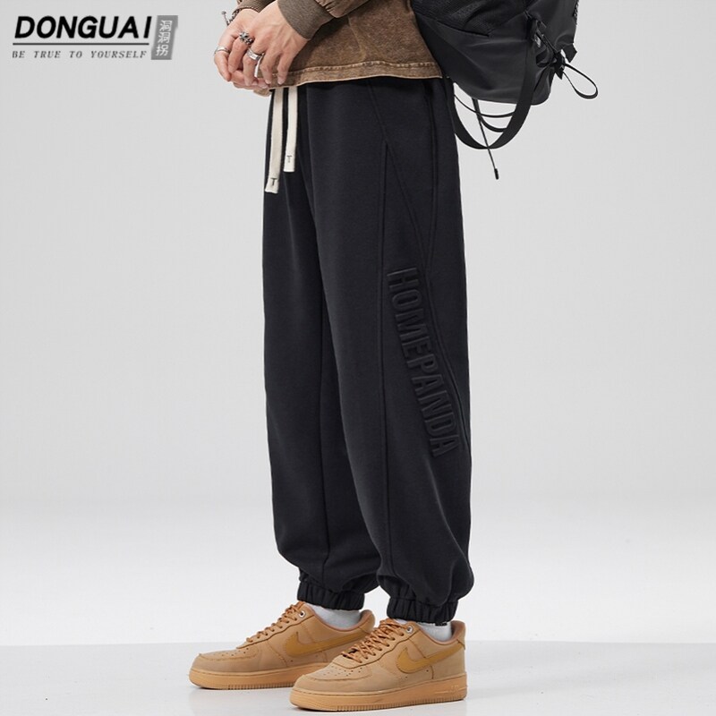 束脚休闲裤男生2025新款潮流加绒加厚男裤秋冬季青少年帅气卫裤子