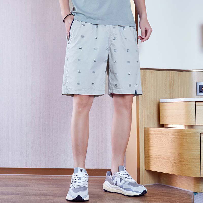 2024新款短裤中老年爸爸装冰丝男士宽松纯棉夏季外穿五分男裤运动