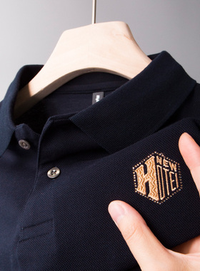 男士poli短袖T恤polou爸爸plol夏装polo衫paolo冰丝pro上衣polou