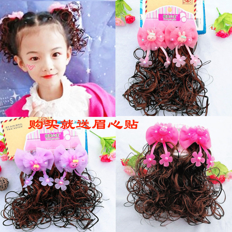 儿童假发头饰卡通女童卷发宝宝公主造型假发蕾丝蝴蝶结发饰发夹在类目 童装/婴儿装/亲子装, 儿童配饰, 假发中 - 来自Buy2taobao.com提供专业的淘宝代购服务