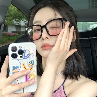 2023新款gm小红书同款腮红眼镜女推荐黑框素颜神器渐大框墨镜近视