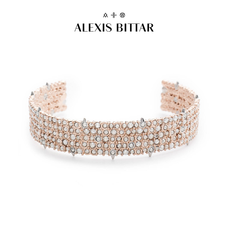 美国Alexis Bittar水晶满钻手镯女925纯银手饰品送妈妈母亲节礼物
