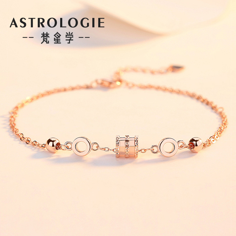 精致女925纯银轻奢玫瑰金日韩