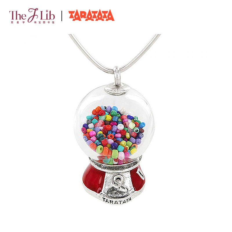 法国TARATATA可爱水晶球多彩糖果吊坠创意童趣女款项链圣诞节礼物
