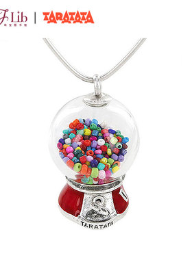 法国TARATATA可爱水晶球多彩糖果吊坠创意童趣女款项链圣诞节礼物