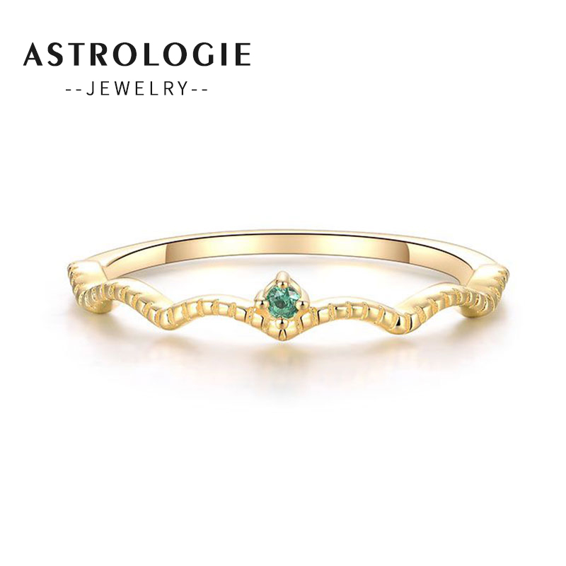 梦幻岛绿宝石戒指女925纯银镀金