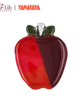 法国TARATATA珐琅彩绘红苹果戒指女圣诞节小众设计个性单身食指戒