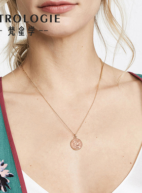 硬币纯银吊坠项链送女朋友礼物