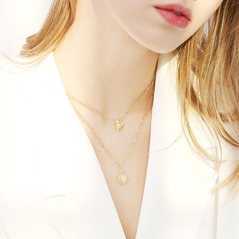 狮子韩版ins夜店街头风吊坠项链