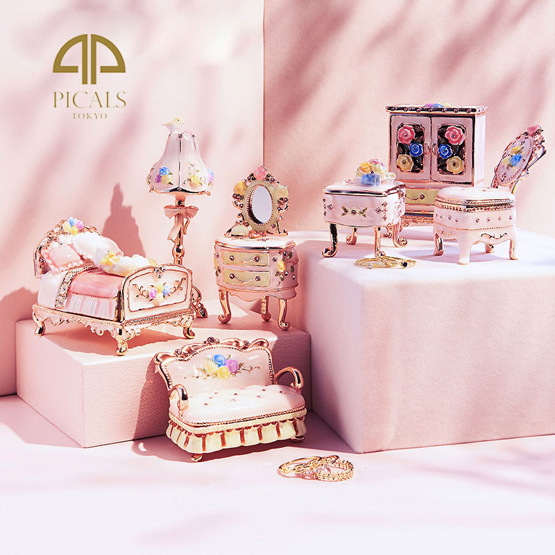日本picals欧式公主首饰盒