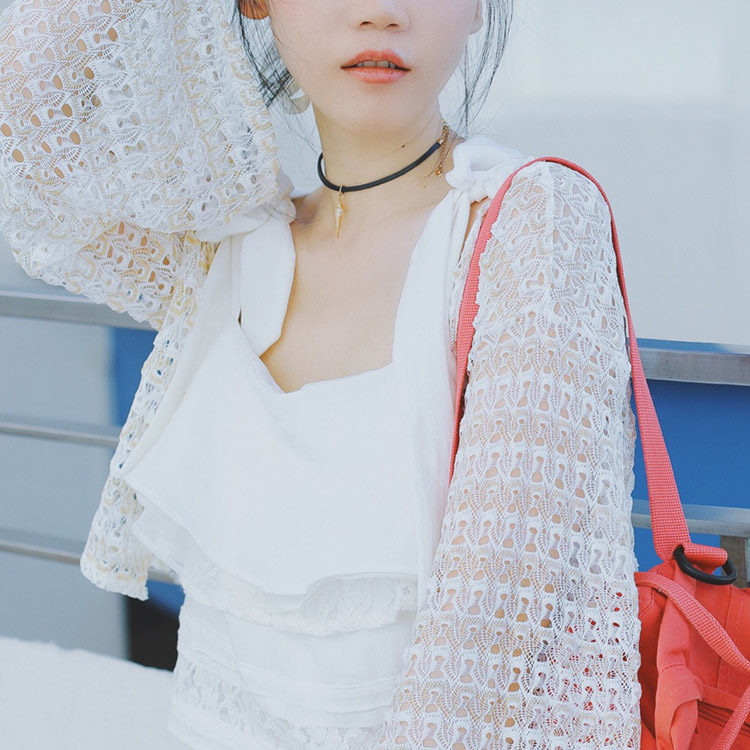 锆石镶嵌三角锥形吊坠项链女锁骨链皮质绳choker项圈颈链脖子饰品