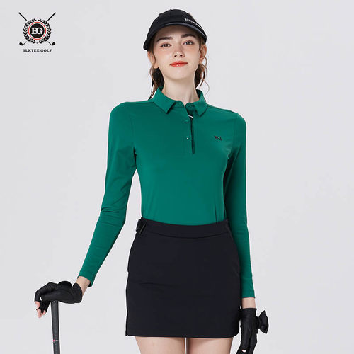 BG新款高尔夫衣服女上衣长袖秋冬修身透气女士运动球衣高尔夫服装