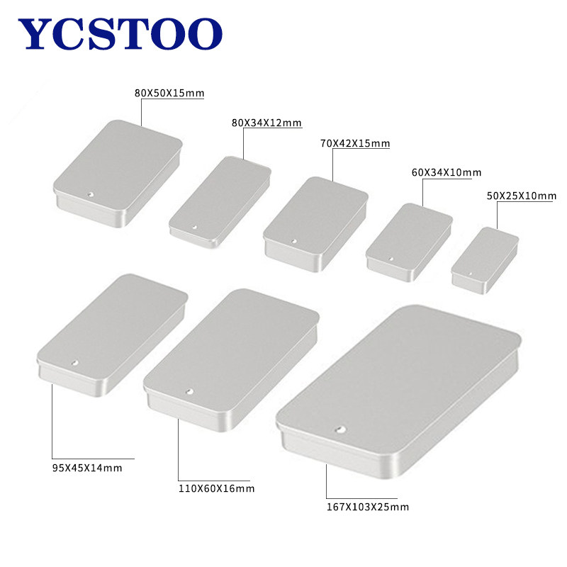 小推拉盒铁盒牙线香粉保健含片推动滑盖盒子磨砂银防锈可定制LOGO