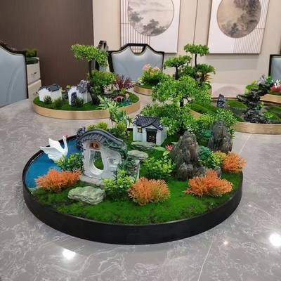 定制异型盆景花盆客厅会议室桌面微景观托盘阳台花箱长方形接水盘