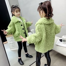 女童皮草外套2019秋冬新款儿童上衣1