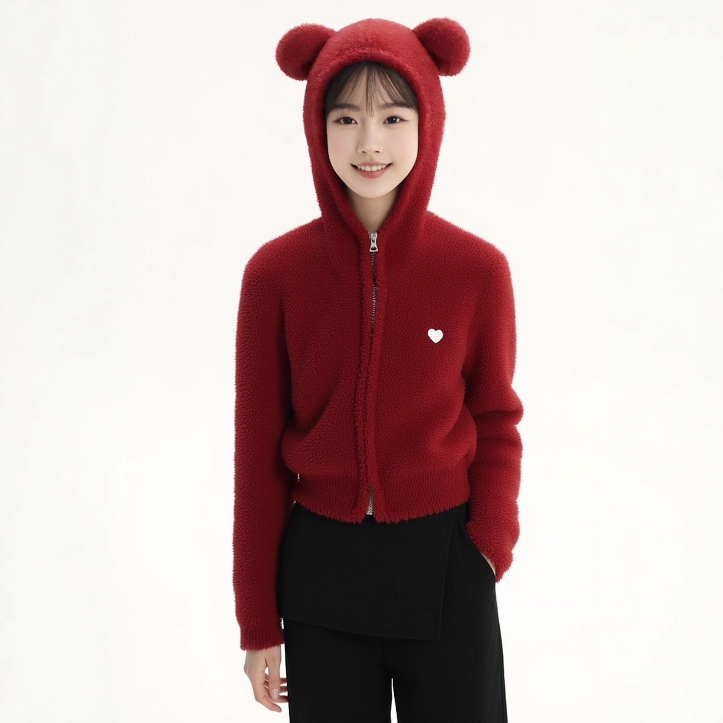 MINIKIDS【小熊帽毛毛开衫】软糯亲肤 双头拉链合身针织毛衣外套,童装/婴儿装/亲子装,毛衣/针织衫,淘宝优惠券,粉丝福利购,淘宝优惠卷