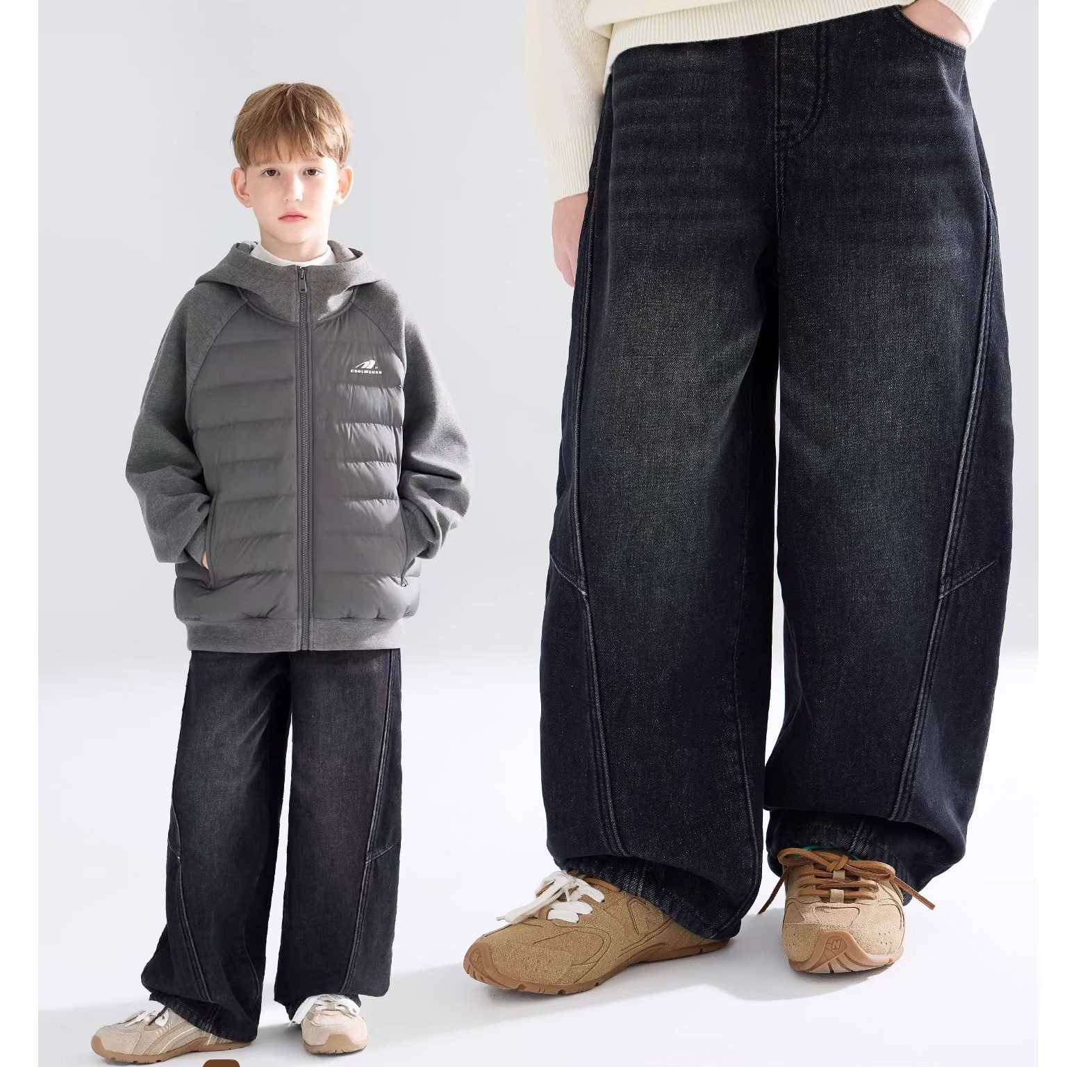 【王牌牛仔】加绒弯刀牛仔裤软软亲肤厚实裤子男童2025冬季新款,童装/婴儿装/亲子装,儿童牛仔裤,淘宝优惠券,粉丝福利购,淘宝优惠卷