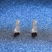 PT950铂金时尚 潮流耳钉女满钻莫桑石耳钉三生石轻奢小巧D色莫桑石