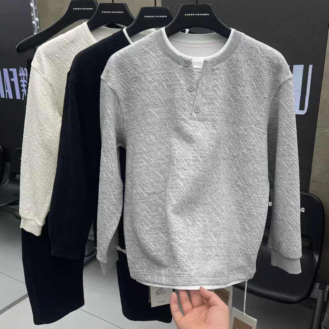 2026早春老钱风假两件卫衣高品质