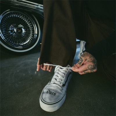 代购Vans X Travis Barker Old Skool联名款做旧镀铬休闲运动板鞋