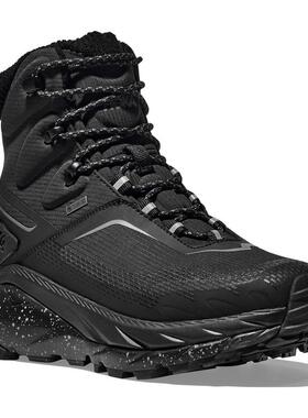 代购Hoka OneOne男士徒步鞋保暖防水防风防滑合成纤维黑色高帮